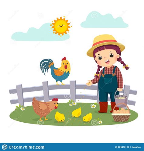 Girl Farmer Clipart