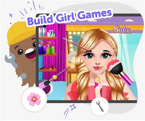 Girl game characters engaged in creative activities