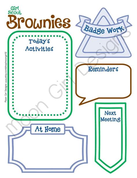 girl scout brownie activities sheets