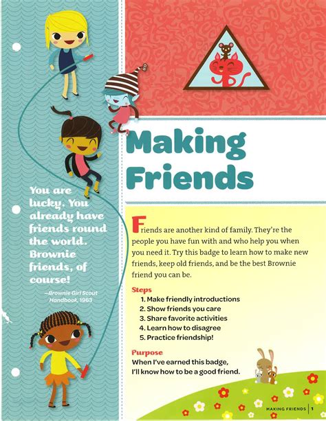 girl scout brownie making friends badge