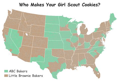 girl scout cookie baker map