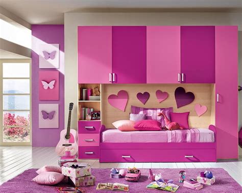 girls pink and purple bedroom