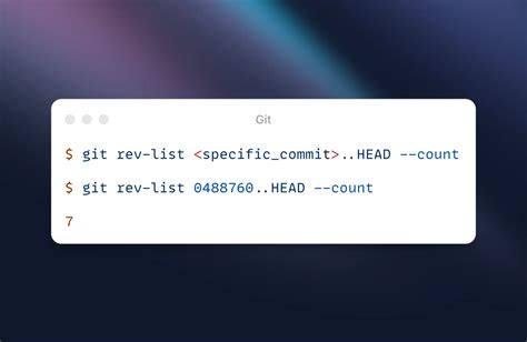 Git Apply Commit Number