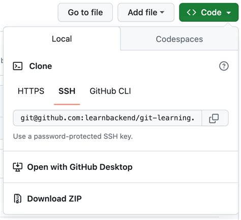 git clone example ssh