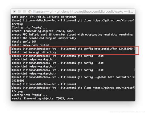 git clone is not working in mac