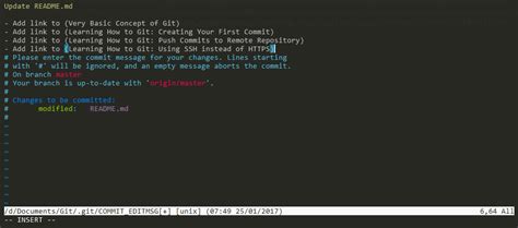 git command to write commit message