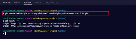 git commands to push code from local to remote