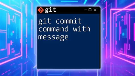 git commit command with message and description