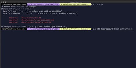 git commit command with message example