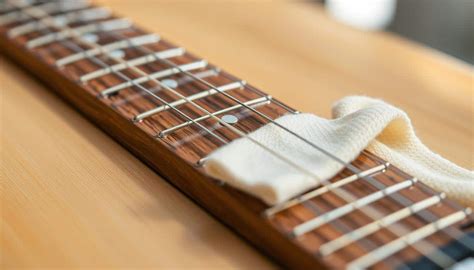 Bünde am Griffbrett der Gitarre polieren und sauber machen. YouTube