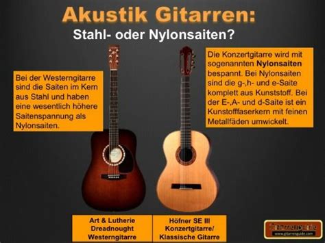 Akustik Gitarre Stahl oder Nylonsaiten