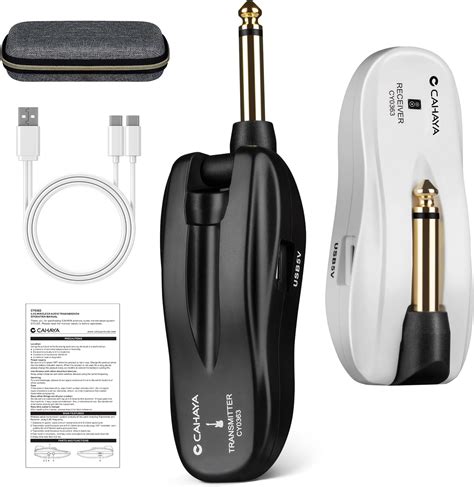 LEKATO 2.4GHz Aufgerüstet Wireless Gitarrensystem E Gitarren Sender mit