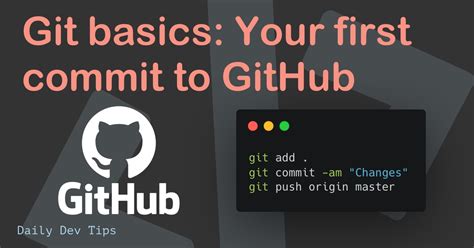 github first commit command line