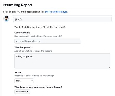 Github Issue Template