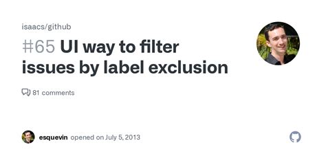 Github Label Exclusion