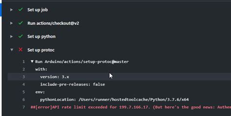 github response api rate limit exceeded