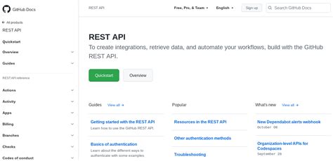 github rest api documentation example