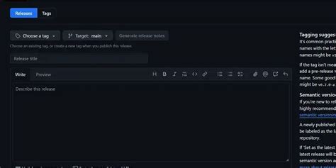 Github Tag Description
