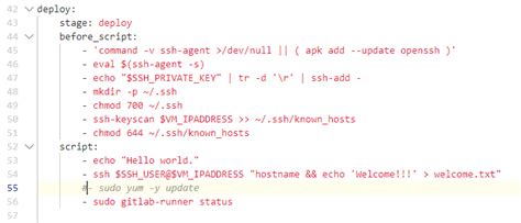 gitlab ci run git commands