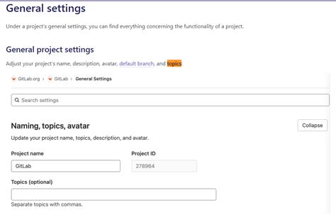 Gitlab Project Topics
