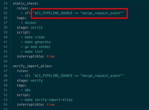 gitlab workflow rules regex