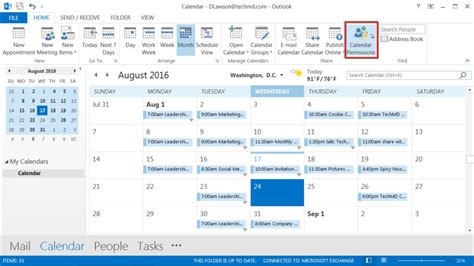 Give Access To Outlook Calendar