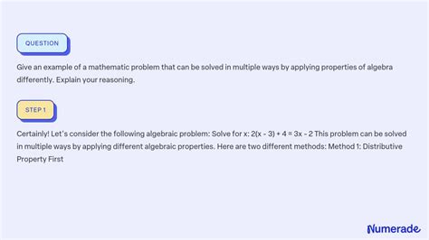 give an example of a mathematical problem that can be solved in multiple ways