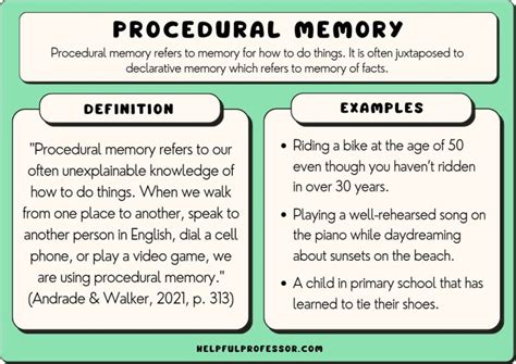 give an example of a procedural memory