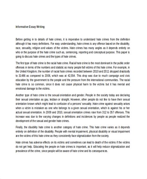 give an example of informative essay