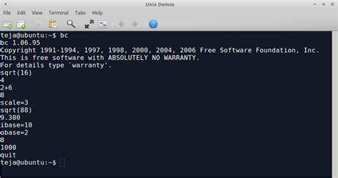 give an example of internal command in unix