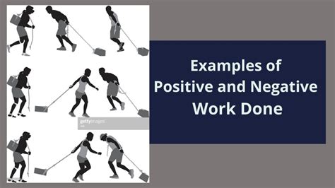 give one example each of positive work and negative work