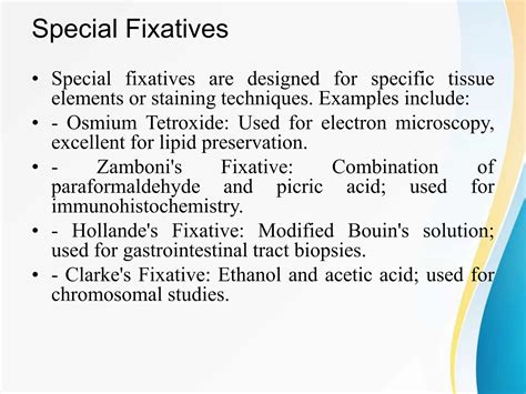Give Three Examples Of Fixatives Used In Histopathology