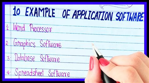 Give To Examples Of Application Software Your Answer