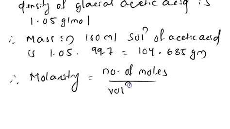 glacial acetic acid density g/ml