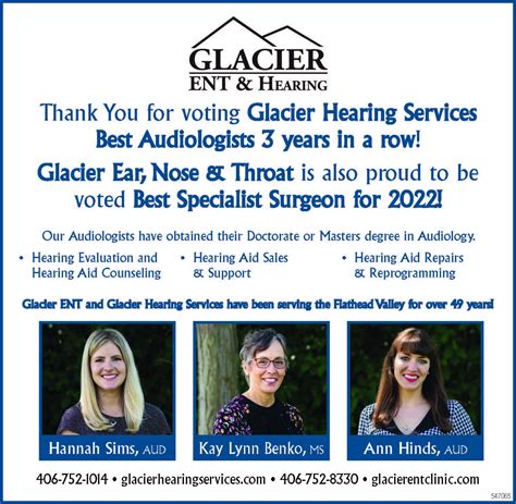 glacier hearing