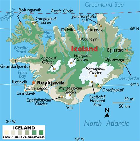 glacier map iceland