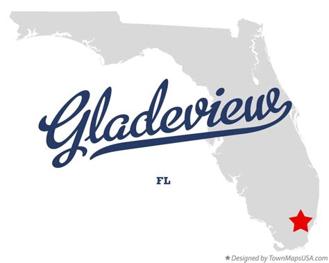 Aerial Photography Map of Gladeview, FL Florida