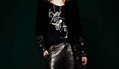 Glam rock inspired outfit, street fashion, glam rock, t shirt Sequin