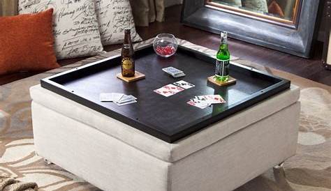 Glass Coffee Table With Ottoman