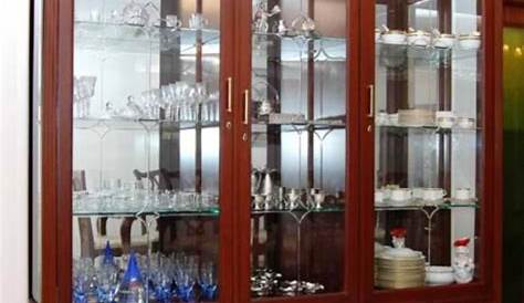 10 Chic And Elegant Kitchen Glass Cupboards Crockery Unit Design Wooden Cupboard Cupboard Design