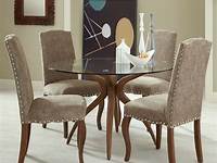 Selina Round Glass Dining Table & 4 Milan Chairs Furniturebox