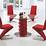 Glass Dining Table Ice RED with 4 D231 chairs set