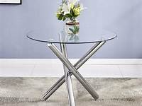 Kiara Dining Table Black Glass, Stainless Steel Legs DCG Stores