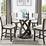 Modern Round Dining Table Set, Clear Tempered Glass Top Table and Faux