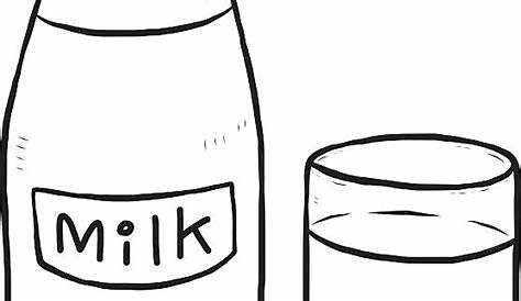 A Box And A Glass Of Milk Coloring Sheet Milk Drawing Coloring Pages Milk Color