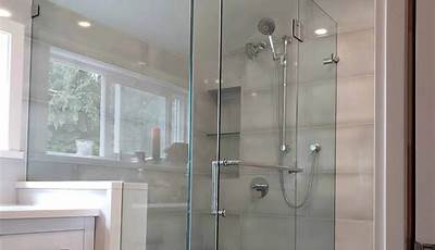 Glass Shower Doors Next To Toilet
