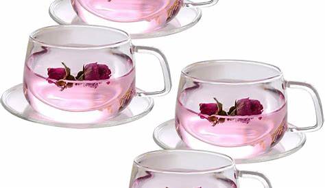 Glass Tea Cup And Saucer Set What A Beautiful Sutch Beautiful Color Rose For A Beautiful Lady s Pretty s s