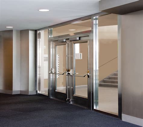 glass and stainless steel doors