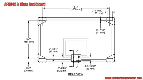 Glass Backboard Dimensions