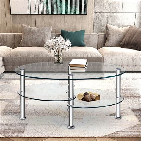 Glass Coffee Table Shelf